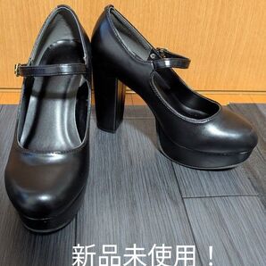 パンプス ストラップ 11cm 太ヒール 歩きやすい 身長アップ 美脚 ウエディング 結婚式 推し活 ハイヒール 夢展望