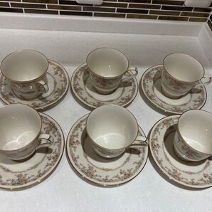 新品未使用 ノリタケ 花柄コーヒーカップセット 6個 Noritake