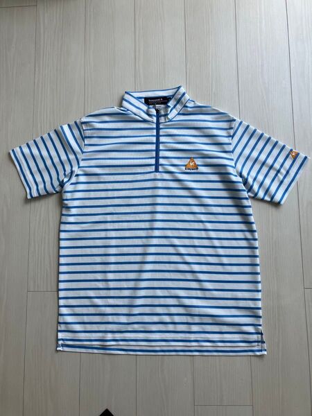 le coq sportif ゴルフウェア ハーフジップ ボーダーシャツ M