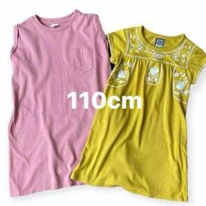 devirock ボックスタンクワンピ&RUGGEDWORKS 刺繍ワンピ 110cm 2枚SET ワンピース 子供 女の子