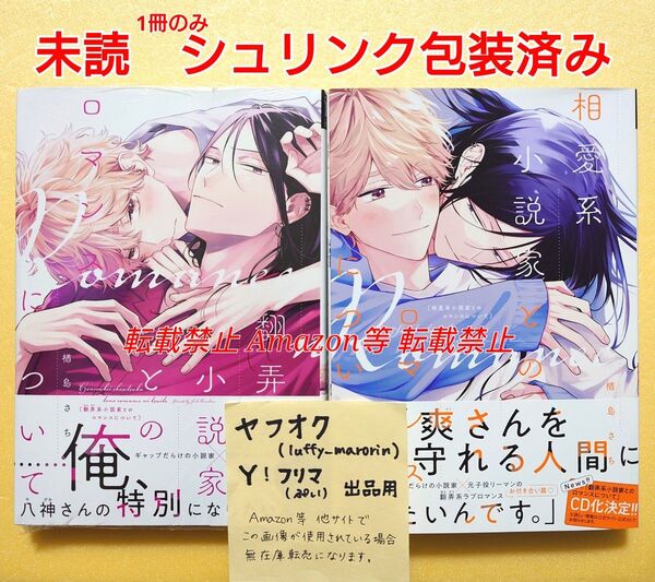 未読 翻弄系小説家とのロマンスについて 相愛系小説家とのロマンスについて 楢島さち 初版 ディアプラスコミックス シュリンク包装