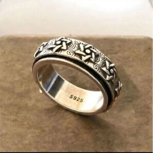 回転リング ヴィンテージリング シルバーリング 指輪 メンズ 燻し s925 メキシカンリング インディアンアクセサリー
