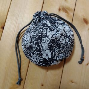 59 ハンドメイド リバティプリント チェック&ストライプ 巾着