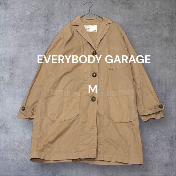 EVERYBODY GARAGE/ショップコート スプリングコート ベージュ アウター 羽織 シンプル M ステンカラーコート