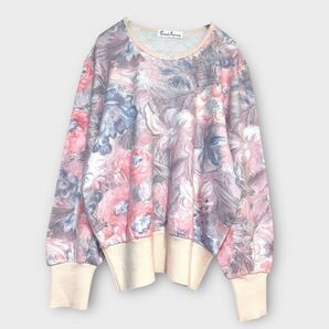 *Trcot Reine*レトロ花柄ニット セーター 水彩画 フェミニン 日本製 レディース トップス
