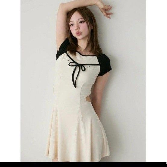 アンドマリー andmary logo flare mini dress
