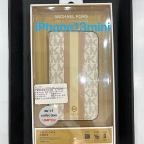 未使用 MICHAEL KORS iPhone13mini ケース 手帳型 ベージュ ホワイ