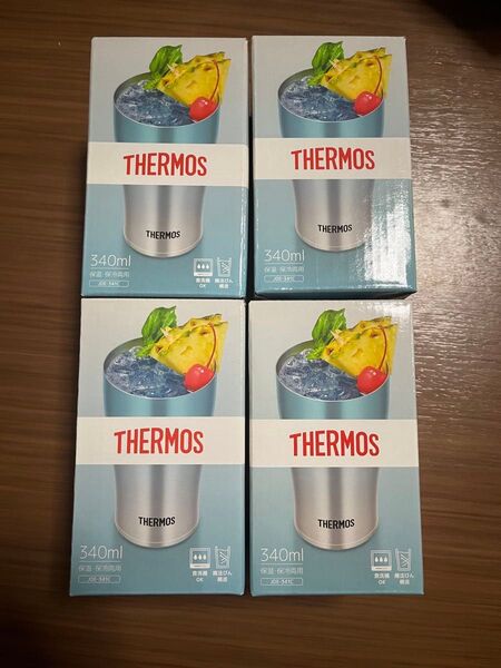 THERMOS 真空断熱タンブラー 340ml JDE-341C (ブルーフェード(BL-FD))4つ