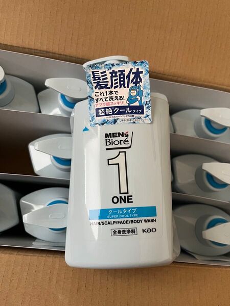 激安まとめうり!花王 メンズビオレ オールインワン ONE ボディソープ 超絶クール リフレッシュグリーンの香り 本体 12本