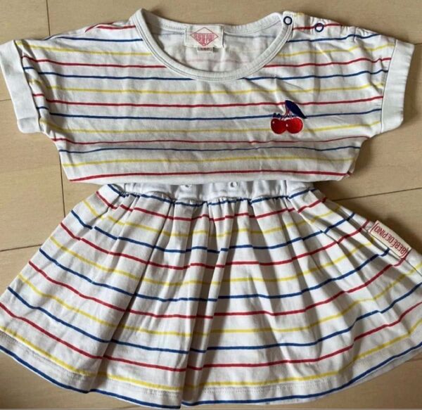 ベビーワンピース キッズ子供服 キッズワンピース チュニック 100センチ