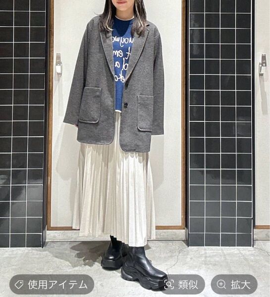 完売品★未使用 niko and… ニコアンド レザーライクプリーツスカート M