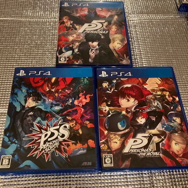【PS4】 3点セット ペルソナ5 スクランブル ザ ファントム ストライカーズ 、ペルソナ5 ザ ロイヤル、ペルソナ5