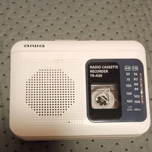 ラジオカセットレコーダー カセットレコーダー AIWA TR-A30 ホワイト 動作確認済み