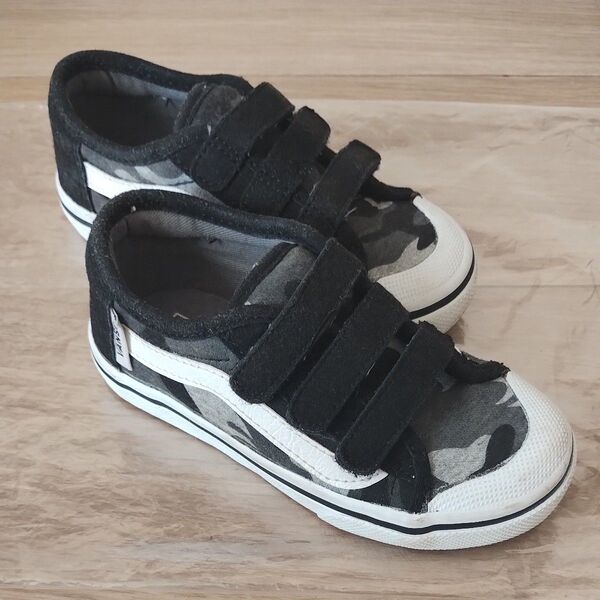 VANS キッズ スニーカー 迷彩柄 マジックテープ 16cm