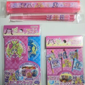 新品☆キミとアイドルプリキュア/箸 箸ケース おにぎりラップ ピックス計4点セット