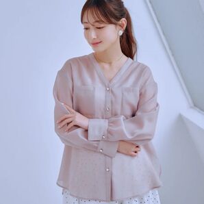 COHINA Vネックダブルポケットシアーシャツ 未使用
