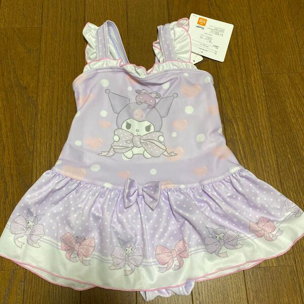 新品 110cm サンリオ クロミ 水着 ワンピース パープル 女の子 女の子ワンピース水着 女児水着 スイムウェア