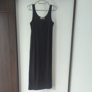 PLUME ノースリーブワンピース ブラック ロングワンピース