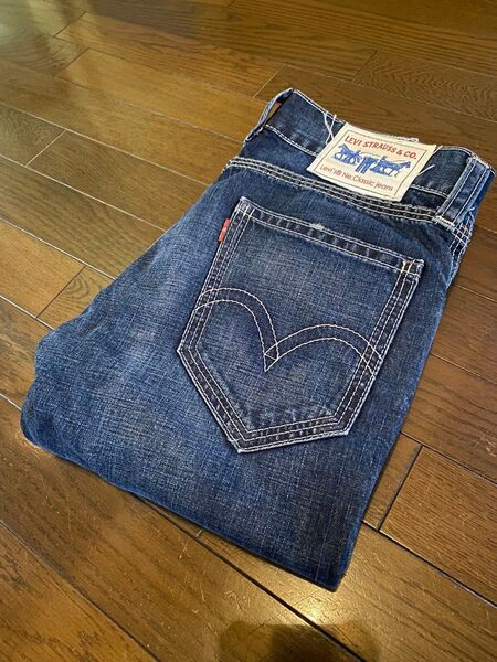 廃番希少リーバイス506デニムジーンズパンツワークカーゴペインタースリムストレート31vintagewashダメージ加工ヒゲ