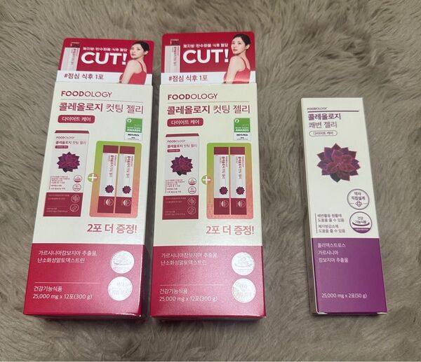 カットゼリー 12本×2箱 おまけ付き(快便ゼリー2本) フードロジー コレオロジー オリーブヤング 韓国 オリヤン