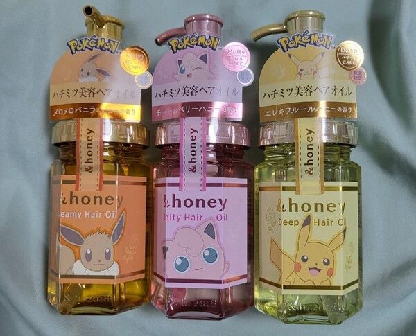 &honey アンドハニー ヘアオイル ポケモン イーブイ プリン ピカチュウ