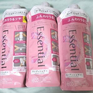 Essential エッセンシャル ふんわりうるツヤ コンディショナー 詰め替え 340ml 3個セット