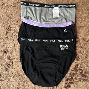 新品未使用 fila lovetoxic 女の子ショーツ 3枚セット 160 女児 パンティ サニタリーショーツ
