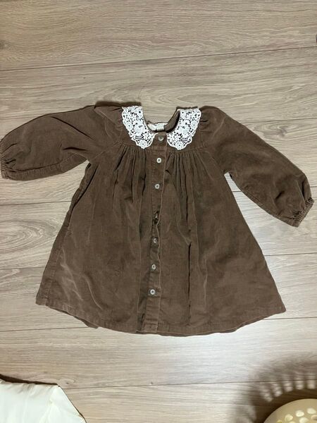 little cotton clothes コットンワンピース 3-4y