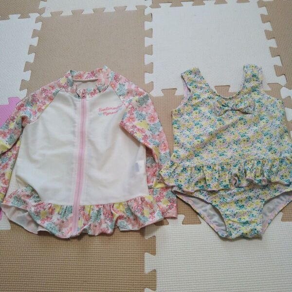 女の子用水着 上着 セット 100cm