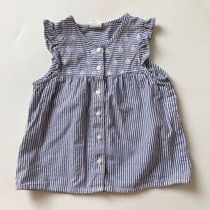 h&m ストライプ トップス 86