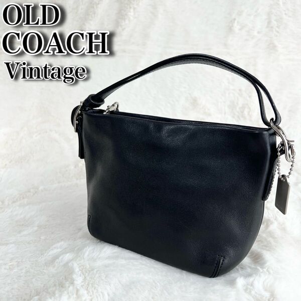 VintageCoach オールドコーチ 2way ワンショルダーバッグ アクセサリーポーチ ショルダー ハンド 肩掛け 黒