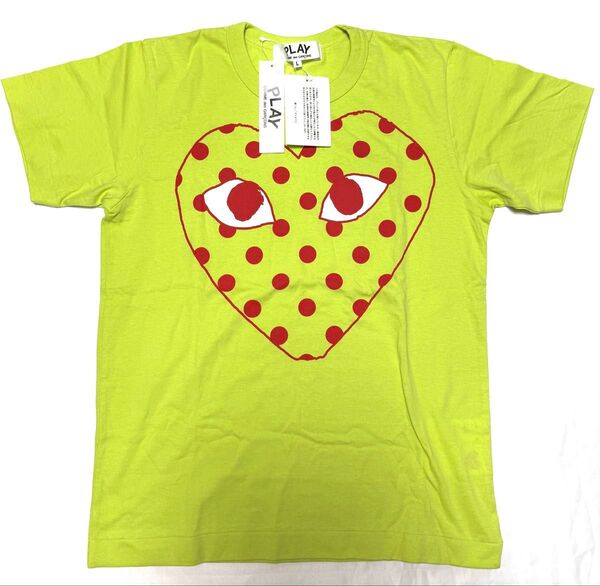 プレイコムデギャルソン Tシャツ Lサイズ グリーン 緑