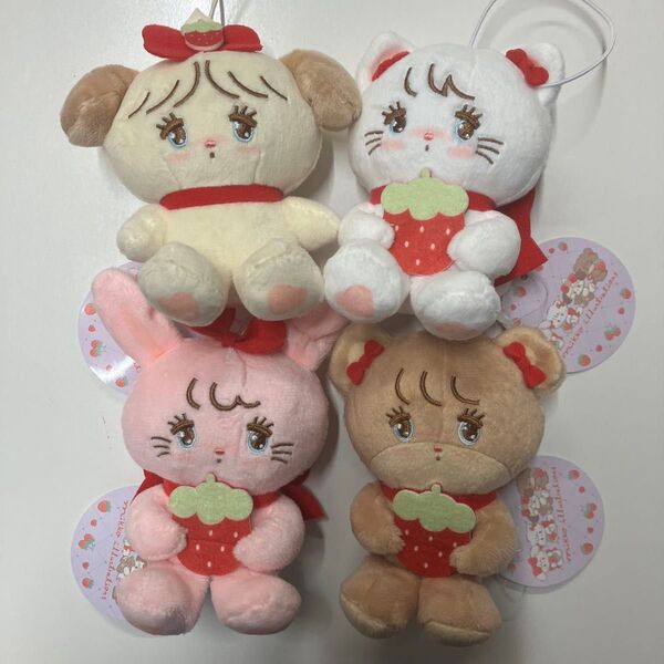 mikko いちごマスコット ぬいぐるみ 全4種
