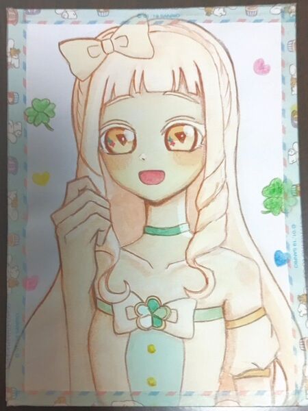 鈴風つむぎ 白つむ ひみつのアイプリ 手描きイラスト