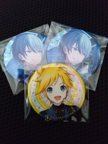 プロジェクトセカイ プロセカ あんスタコラボ グリッター缶バッジ 冬弥 レン