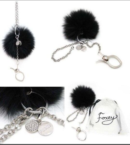 FOXEY フォクシー ノベルティ ファー付グローブホルダー バッグチャーム 保管袋付き