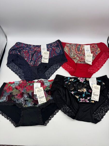 女性用下着ショーツ ワコール デューブルベ 4枚セットLサイズ 柄物