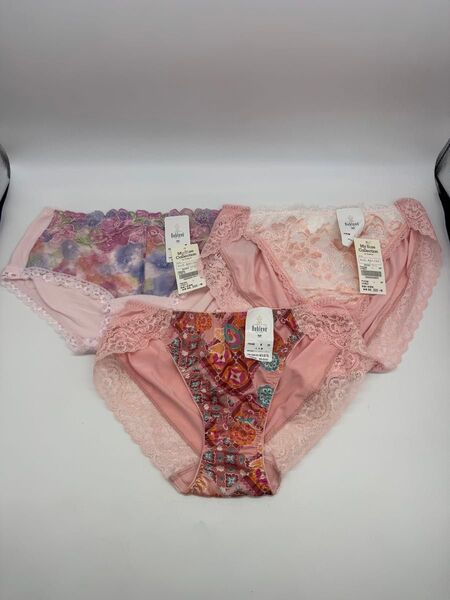 女性用下着ショーツ ワコール デューブルベ M/Lサイズ ピンク系3枚まとめ