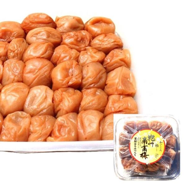 74【大粒 完熟南高梅 【極み はちみつ梅 400g】紀州南高梅 蜜柑はちみつ 高級 梅干し つぶれ梅