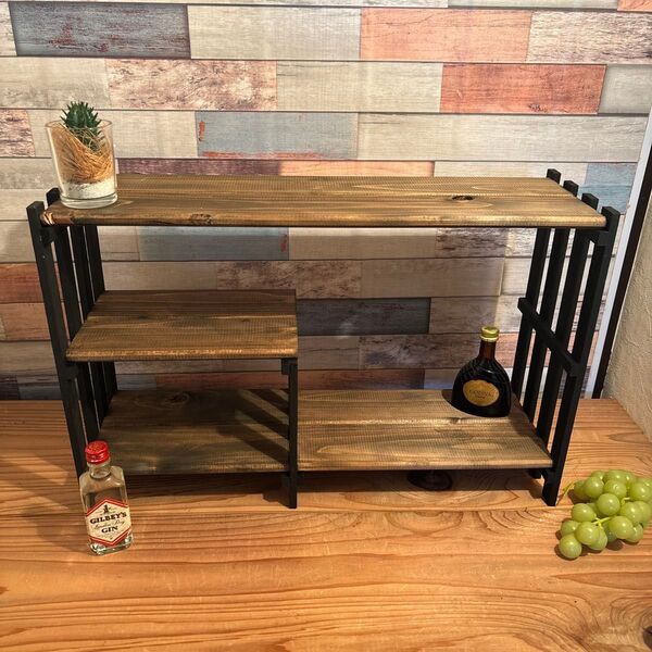 木製ラック ラック 飾り棚 木製 シェルフ キッチンラック スパイスラック