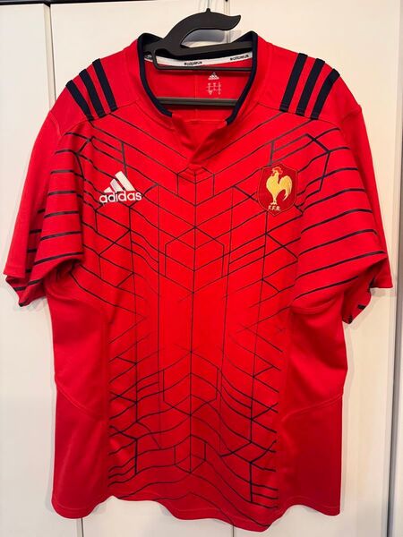 adidas フランス代表 ラグビージャージ レッド