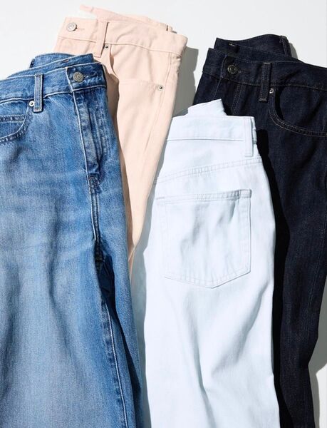 新品 ユニクロ UNIQLO ワイドストレートジーンズ 27サイズ 約XLサイズ