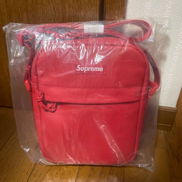 Supreme Leather Shoulder Bag "Red" 2023FW