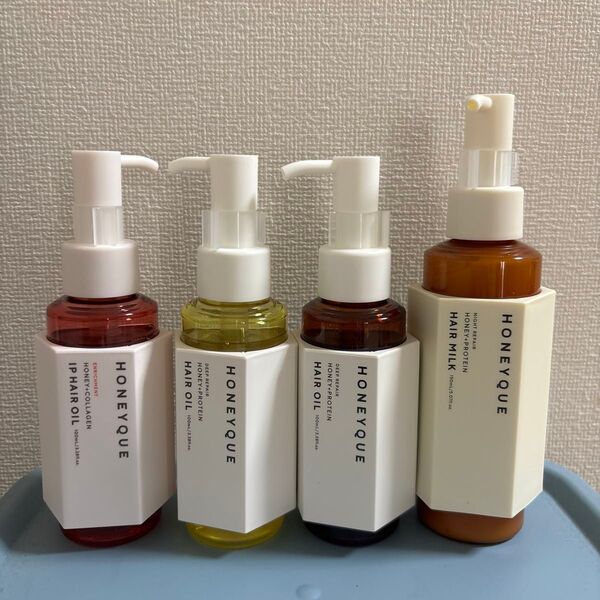 ハニークディープリペアカスタムヘアオイル100ml×3個&ヘアミルク150ml