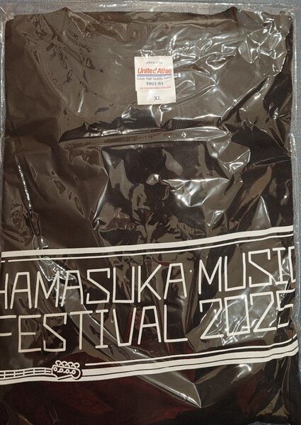 ハマスカ ミュージックフェスティバル 2025ロゴ Tシャツ(黒) XL