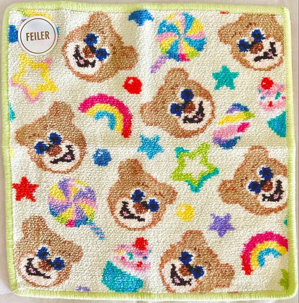 ハッピーポップニコ ハンカチ ラブラリー フェイラー タオルハンカチ ギフト ニコニナ ニコ FEILER