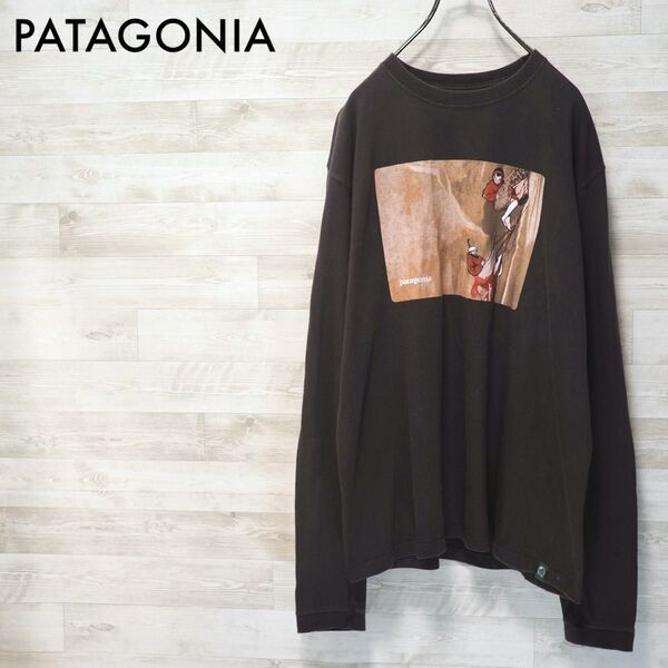 PATAGONIA 00’s Beneficial T’s L/S-Brw/M パタゴニア ロンT ブラウン 長袖Tシャツ