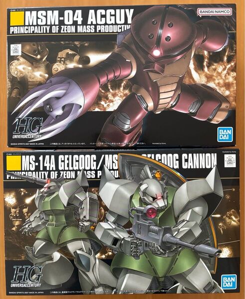 1/144 HGUC アッガイ / 量産型ゲルググ/ゲルググキャノン★計2個組★未組立★機動戦士ガンダム