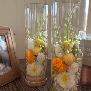 プリザーブドフラワー仏花グラスドーム*゚