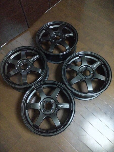 RAYS TE37 SONIC 15インチ 5.5J +45 4H PCD100 カラー MM ダイヤモンドダークガンメタ